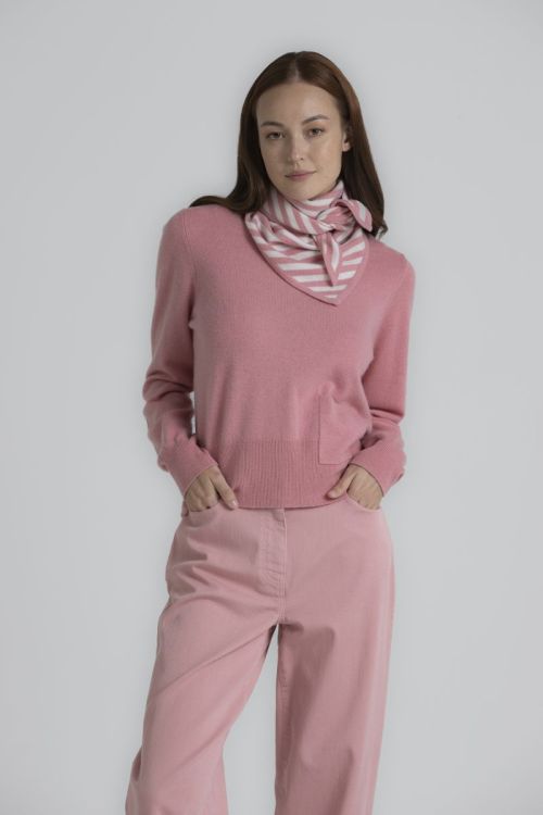 SCARF 1 STRIPED DTO 825 SJAAL BUBBLEGUM