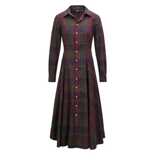 WOVEN-SHIRT DRESS-DRESSES 2059 MERLOT-GRE
