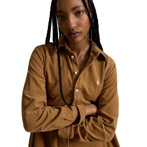 WOVEN-A LINE-DRESSES TAN TAN