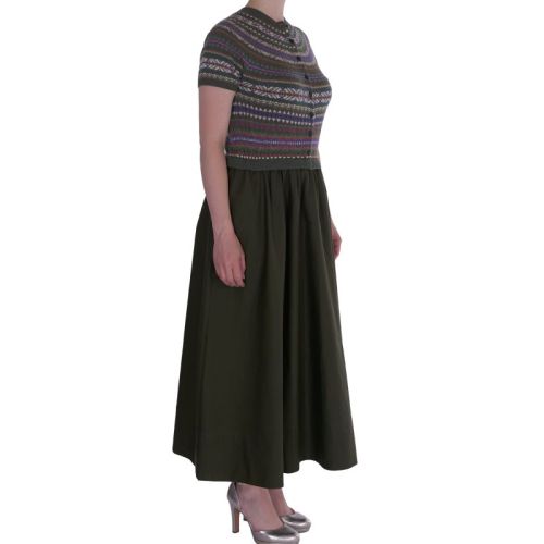 WOVEN-A LINE-DRESSES OLIVE MULTI OLI
