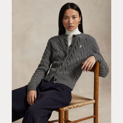 SWEATER-CARDIGAN FLANNEL GREY HE