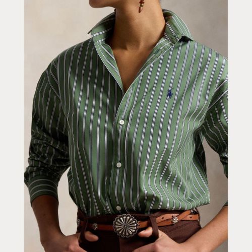 LS RMSY ST-LONG SLEEVE-BLOUSE 2064 GREEN-WHIT
